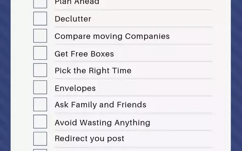 moving house checklist