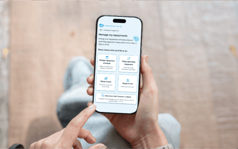 New Moneyboat Manage my repayments account functionality